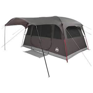 Tunelový stan Hnědošedý 427 x 305 x 205 cm Polyester a ocel - obrázek 3
