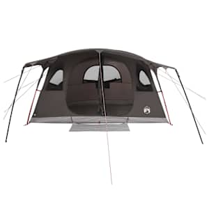 Tunelový stan Hnědošedý 427 x 305 x 205 cm Polyester a ocel - obrázek 4