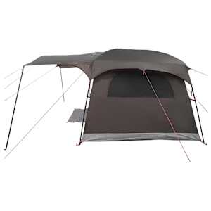 Tunelový stan Hnědošedý 427 x 305 x 205 cm Polyester a ocel - obrázek 6