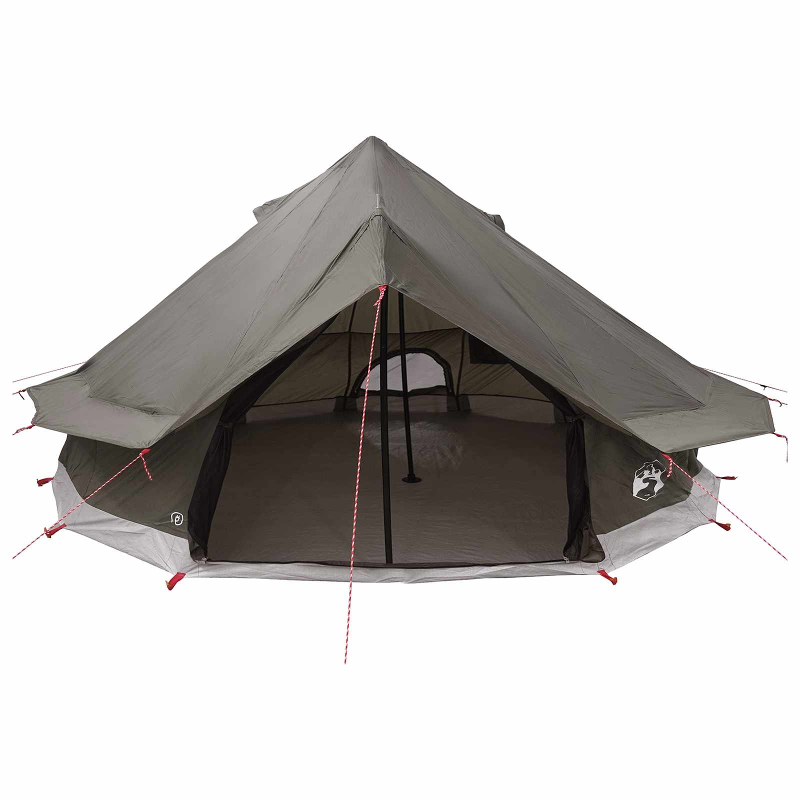 vidaXL Tipi šotor Rjava siva 700 x 700 x 395 cm Poliester in jeklo - slika 3