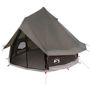 Tipi stan se střechou Hnědošedý 250 x 250 cm Polyester a ocel - obrázek 2