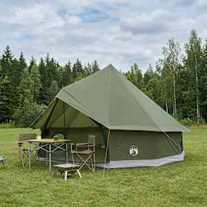 Tipi stan Olivově zelená 300 x 300 x 200 cm Polyester a ocel - obrázek 1