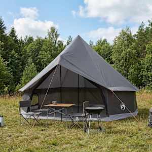 Tipi stan Hnědošedý 300 x 300 x 200 cm Polyester a ocel - obrázek 1