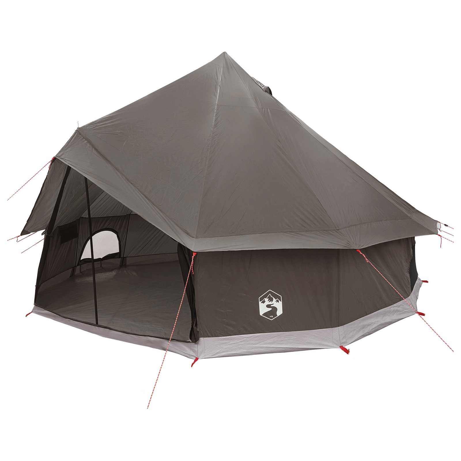 Tipi-teltta katolla Ruskea Harmaa 300 x 300 x 200 cm - Image 2