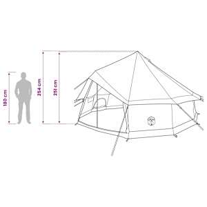 Tipi stan 8místný Olivově zelená Polyester a ocel - obrázek 14