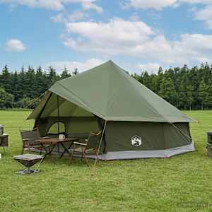 Tipi stan Olivově zelená 600 x 600 x 350 cm Polyester a ocel - obrázek 1