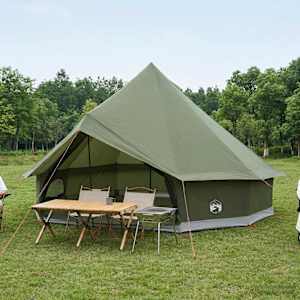 Tipi stan Olivově zelená 500 x 500 x 300 cm Polyester a ocel - obrázek 1