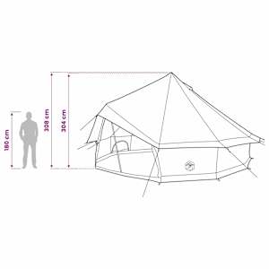 Tipi stan Olivově zelená 500 x 500 x 300 cm Polyester a ocel - obrázek 14