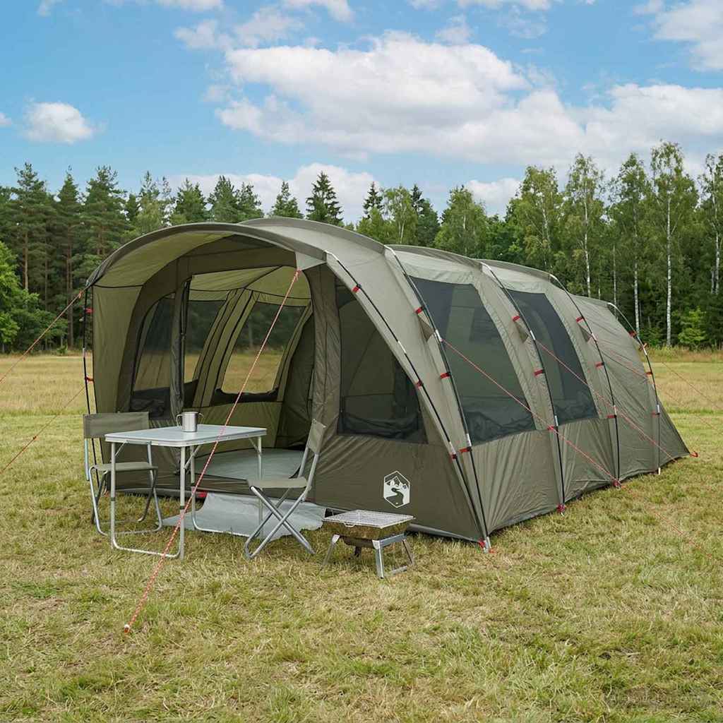 vidaXL Tunnelt&auml;lt Olivgr&ouml;n 427 x 315 x 178 cm Polyester och St&aring;l