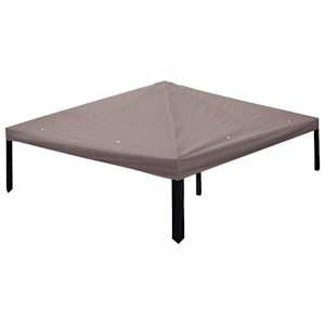 vidaXL Gazebo Kate 300 x 300 cm Pruunikashall Pol&uuml;ester ja teras