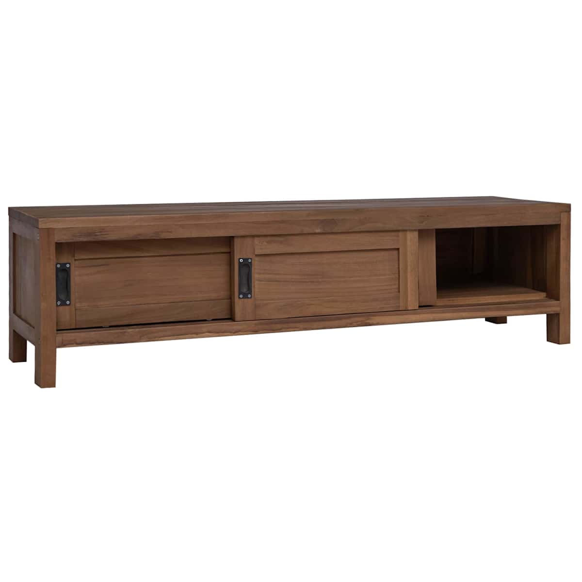 TV-skab 110 x 30 x 30 cm Massiv Teaktræ Naturfarvet - Billede 2