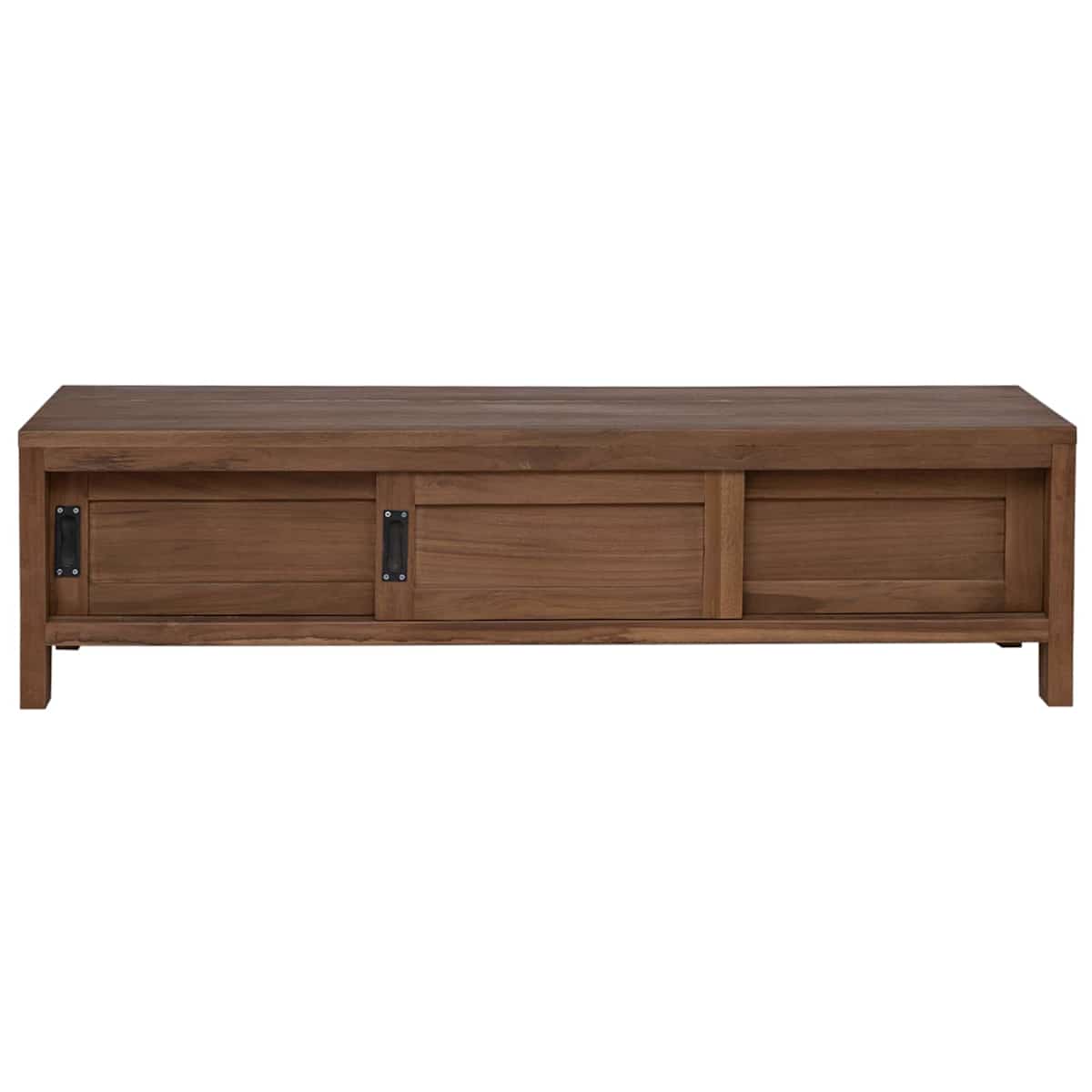 TV-skab 110 x 30 x 30 cm Massiv Teaktræ Naturfarvet - Billede 3