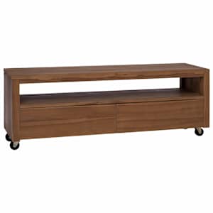 Televizní skříň 110 x 30 x 40 cm Přírodní Pevné teakové dřevo - obrázek 1