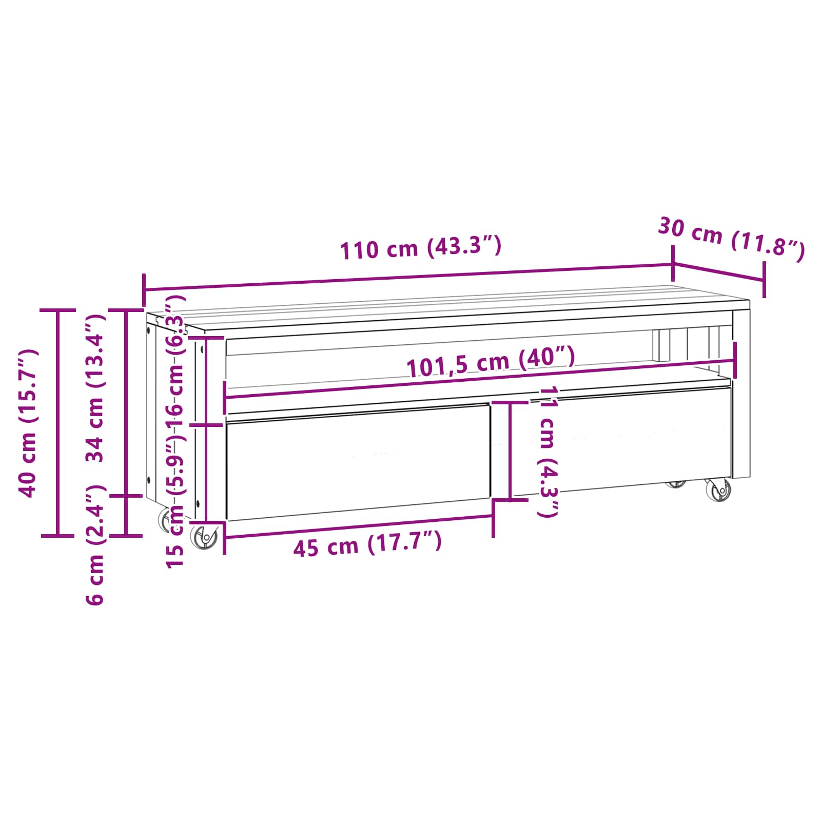 TV Cabinet size guide