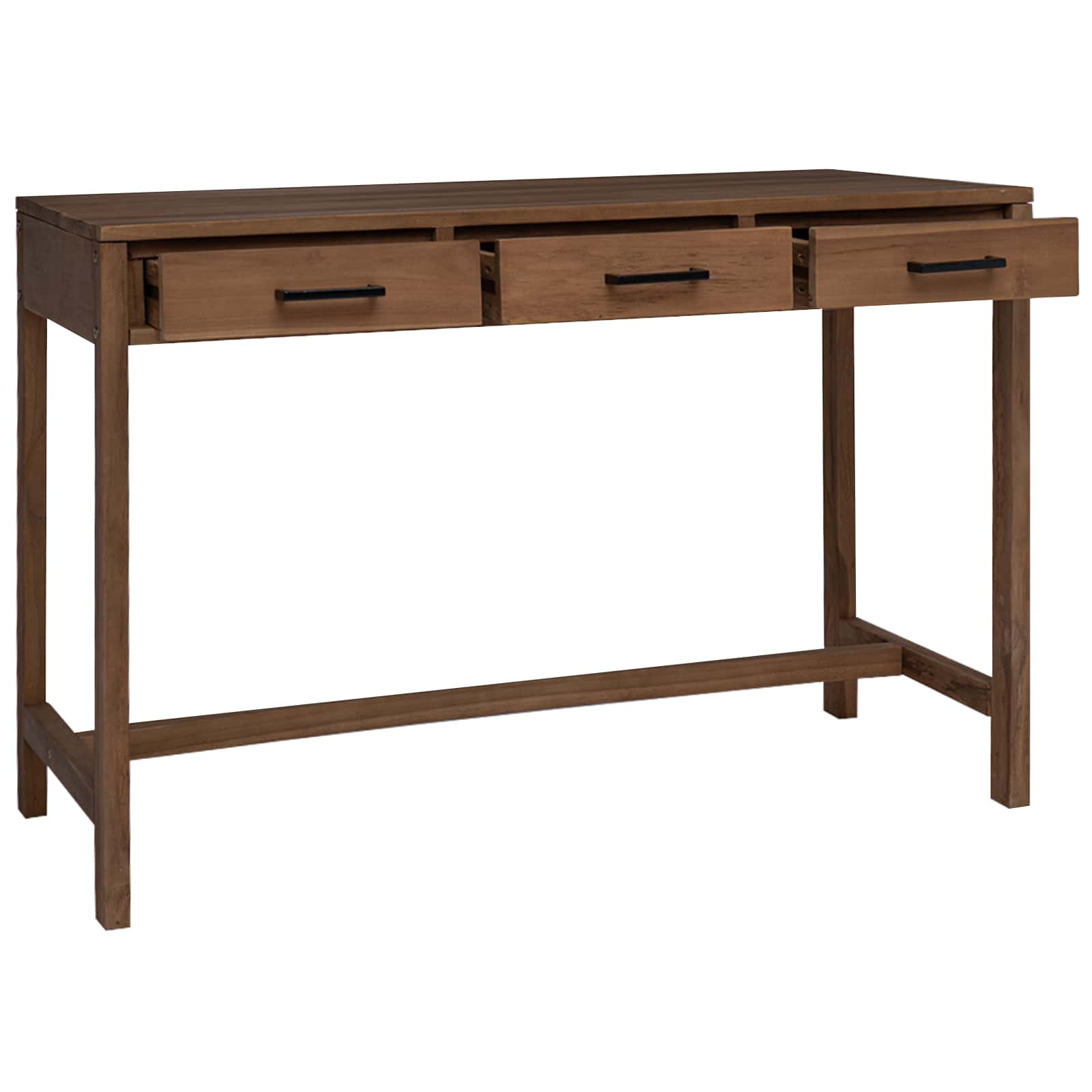 Bureau met lades Naturel Massief Teakhout 110 x 50 x 75 cm image 2