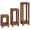 vidaXL Taimede alus 3 tk Naturaalne 25 x 25 x 80 cm Tugev teakpuit