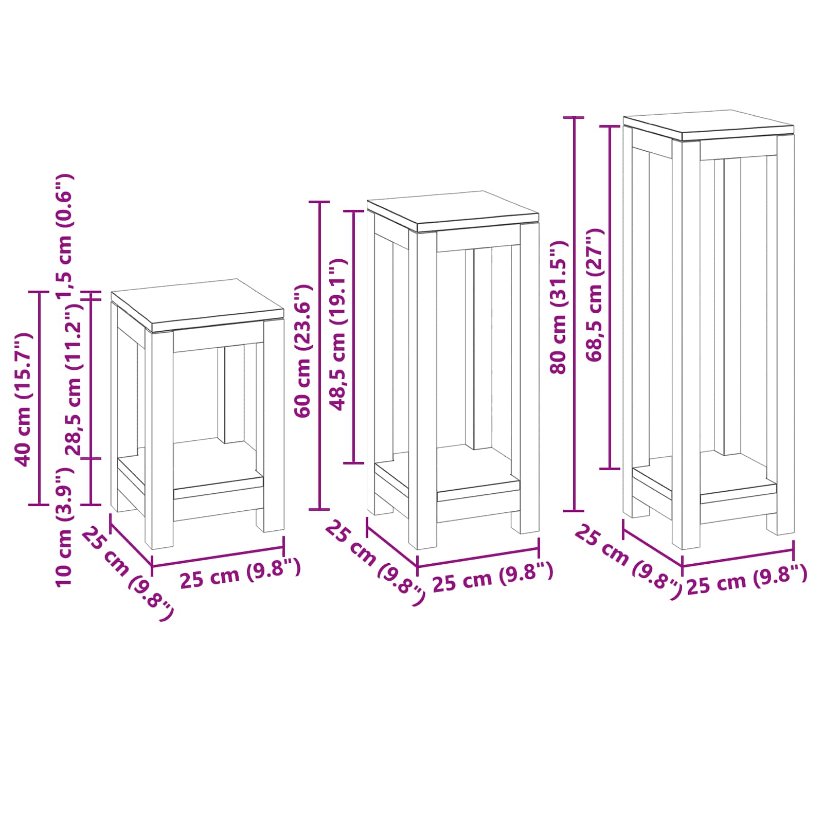 Plant Stand size guide