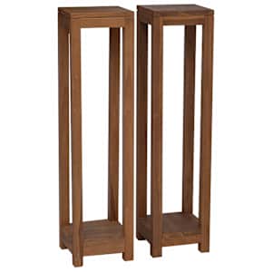 Stojalo za rastline 2 kos Naravna 25 x 25 x 100 cm