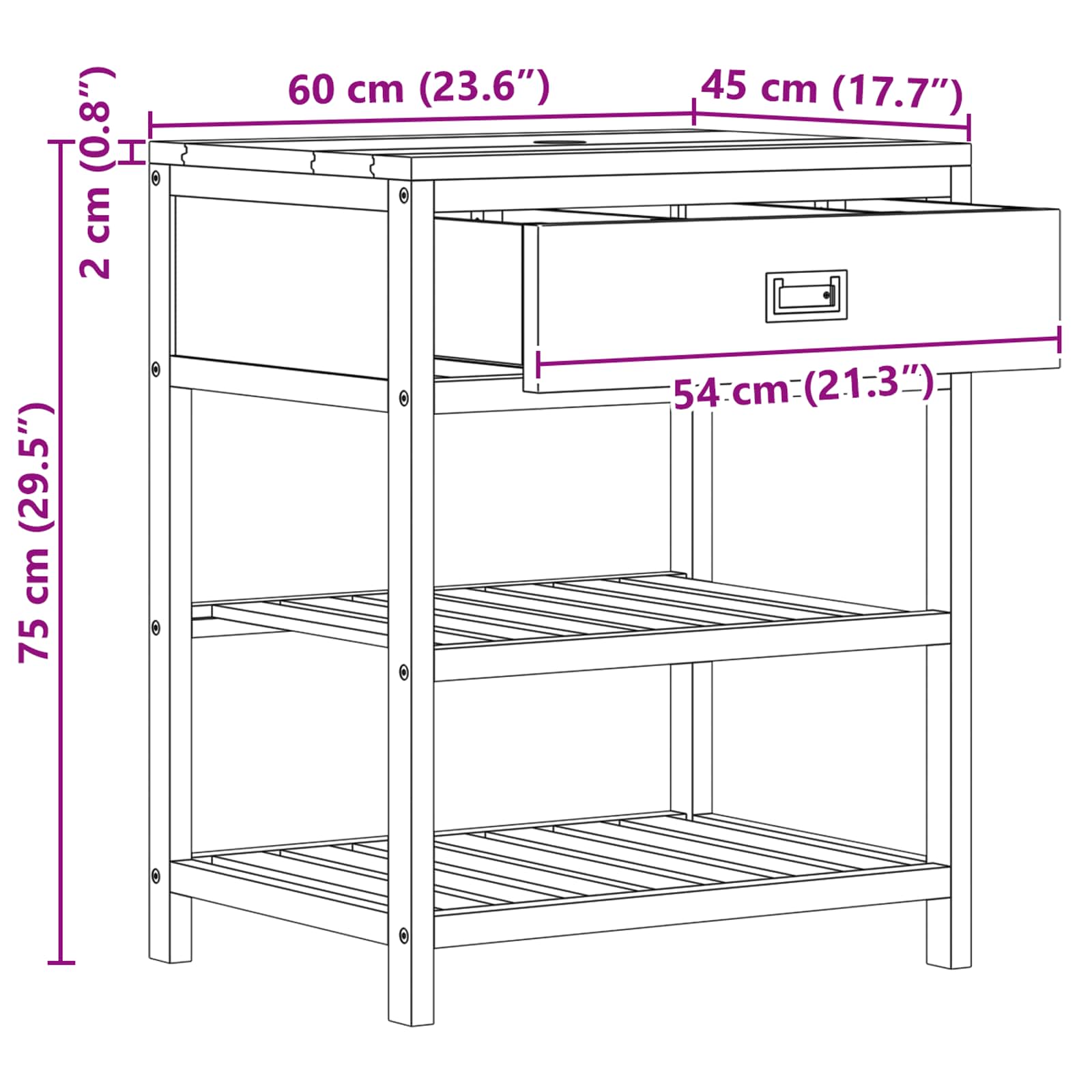 Bathroom Cabinet size guide