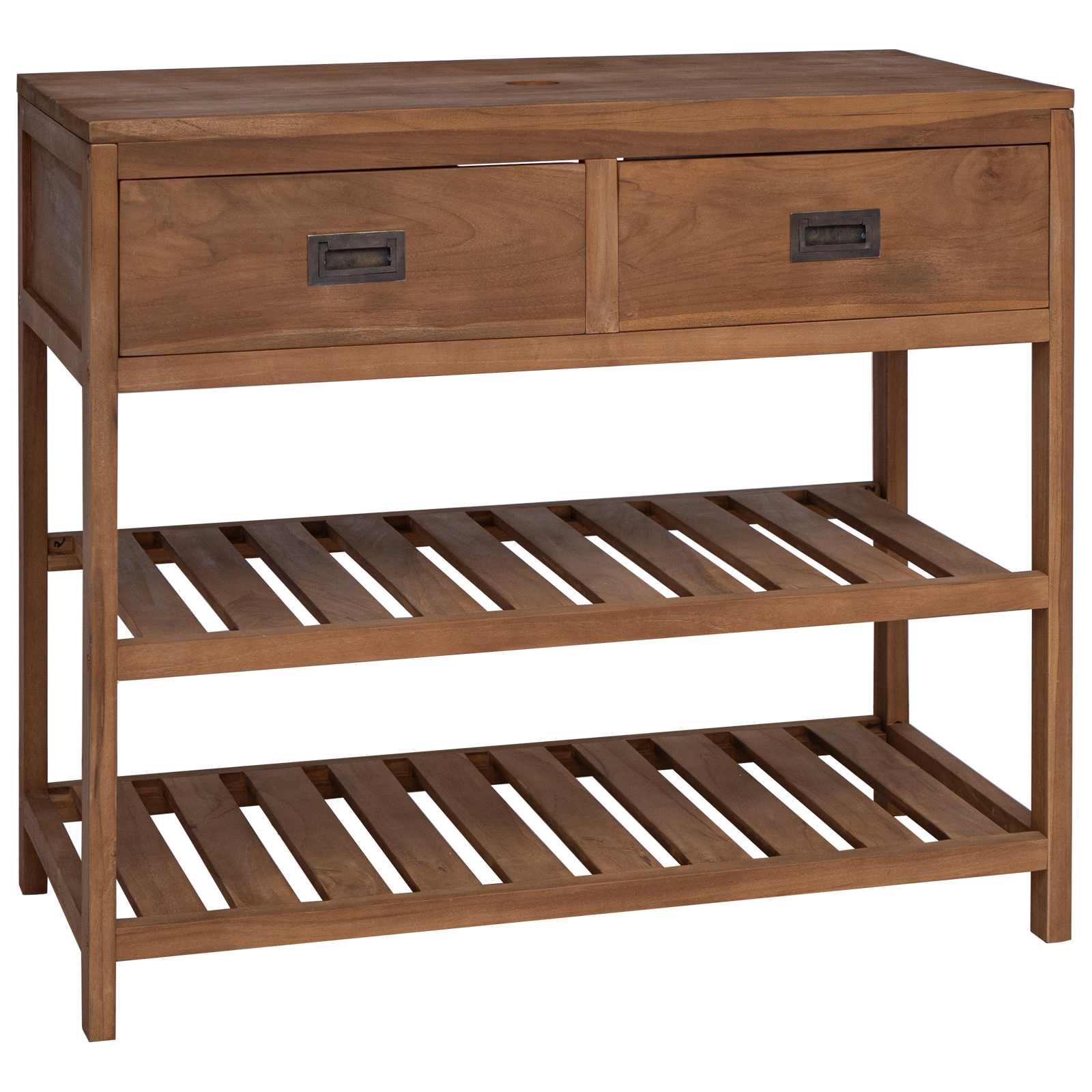 Badkamerkast Naturel 90 x 45 x 75 cm Massief Teakhout image 1