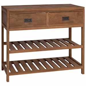 vidaXL Vannitoa kapp Naturaalne 90 x 45 x 75 cm Tugev teakpuit