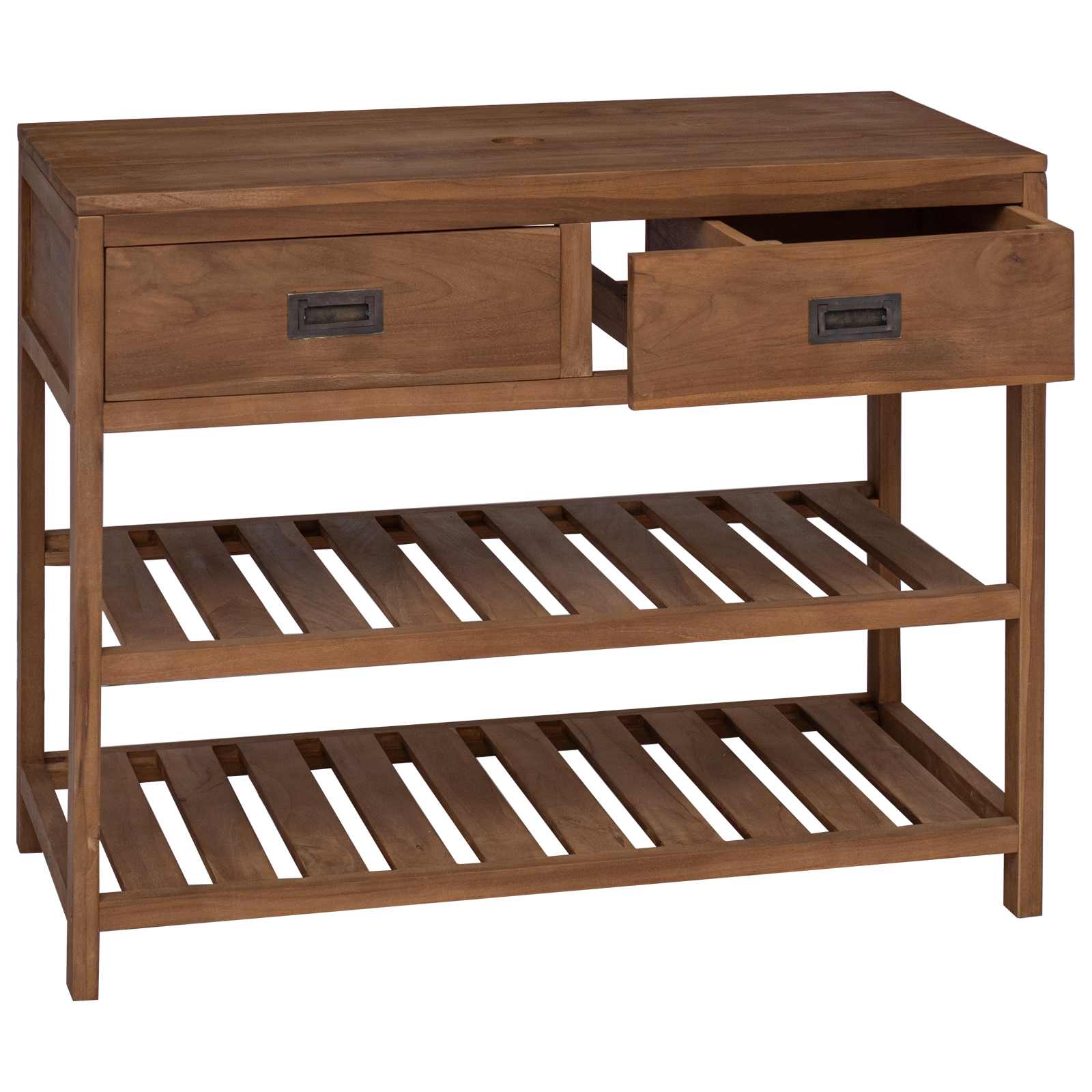 Badkamerkast Naturel 90 x 45 x 75 cm Massief Teakhout image 2