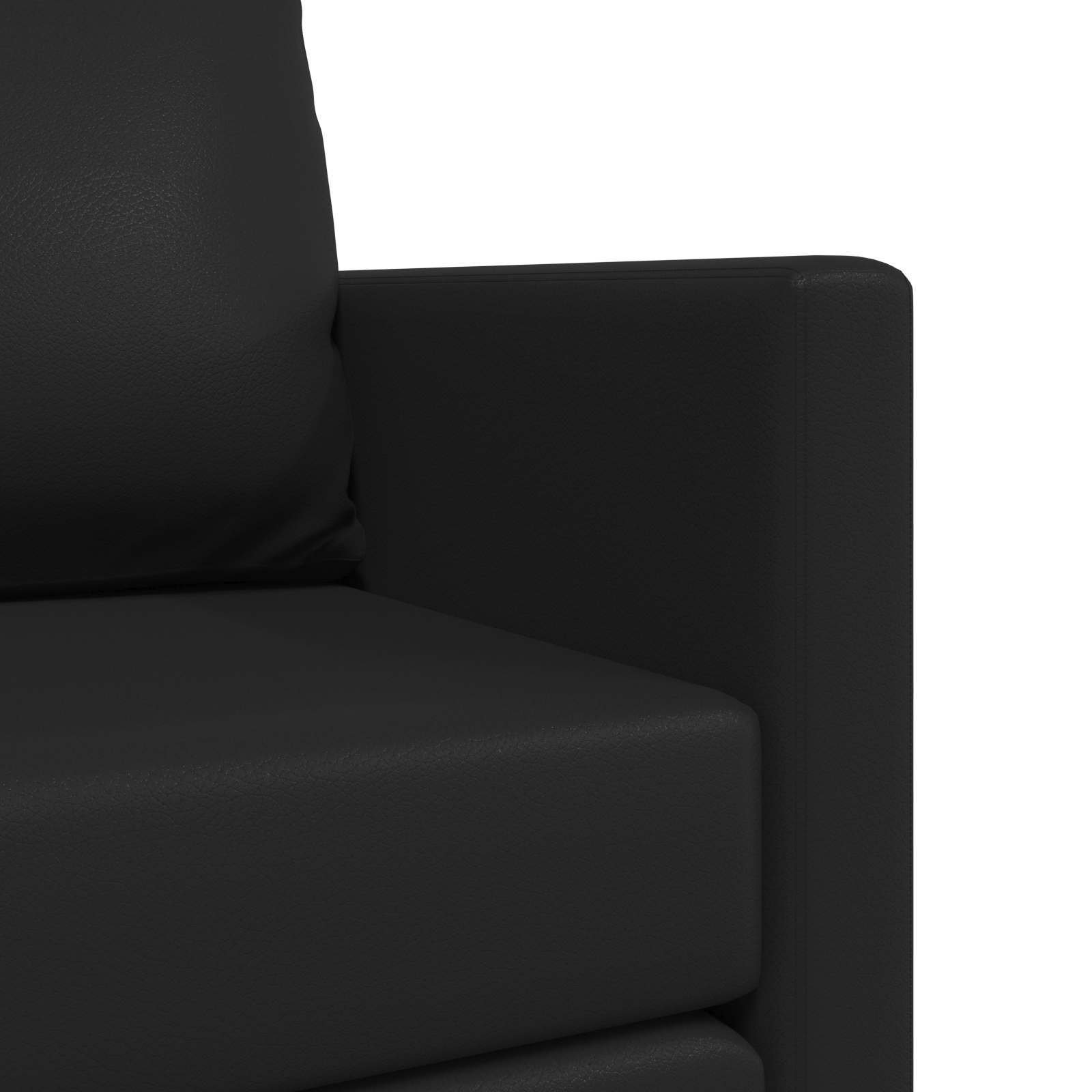 Folding Sofa Bed Black 112 x 60 x 55 cm Faux Leather - Image 8
