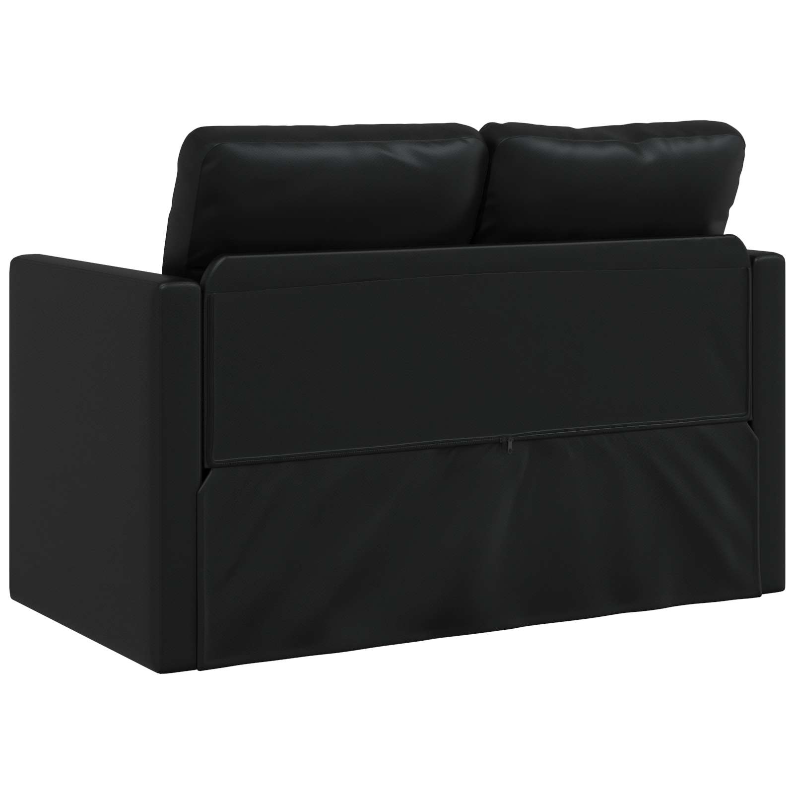 Folding Sofa Bed Black 112 x 60 x 55 cm Faux Leather - Image 7