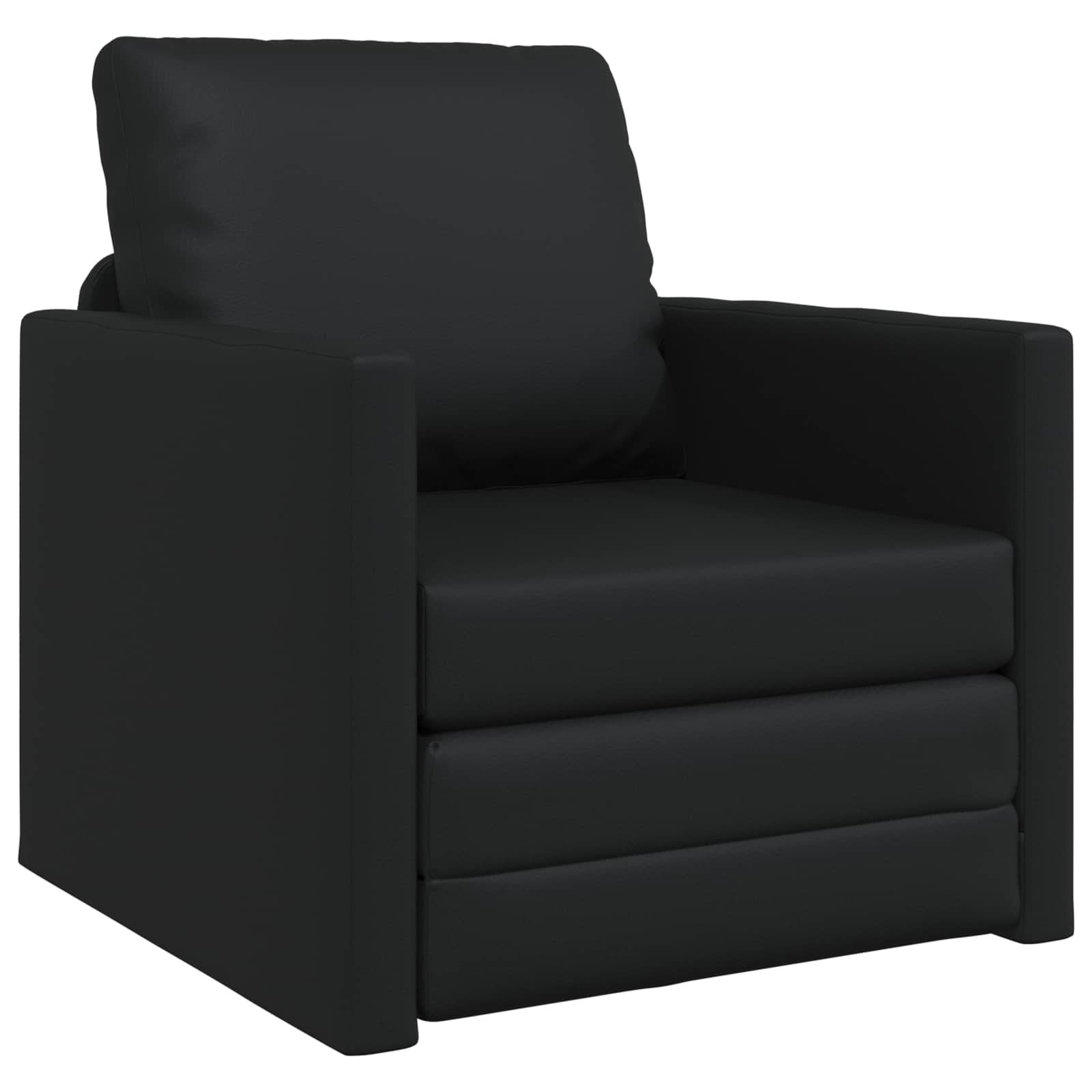 Thumbnail - vidaXL Klappsofa Bett Schwarz 74 x 77 x 81 cm PVC