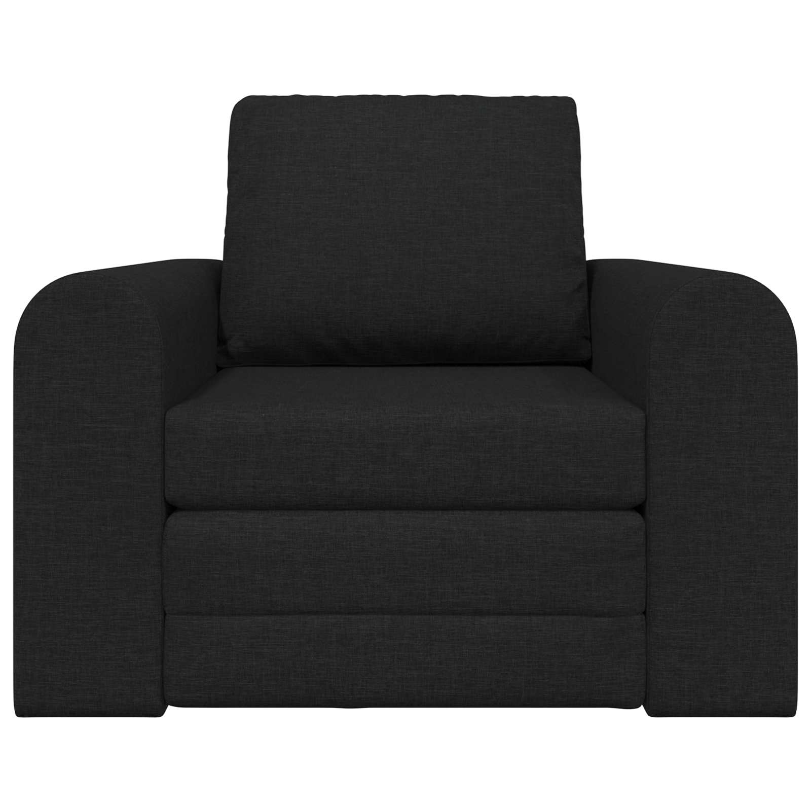 Canapea Pliantă cu Pat Negru 98 x 71 x 83 cm țesătură [4]