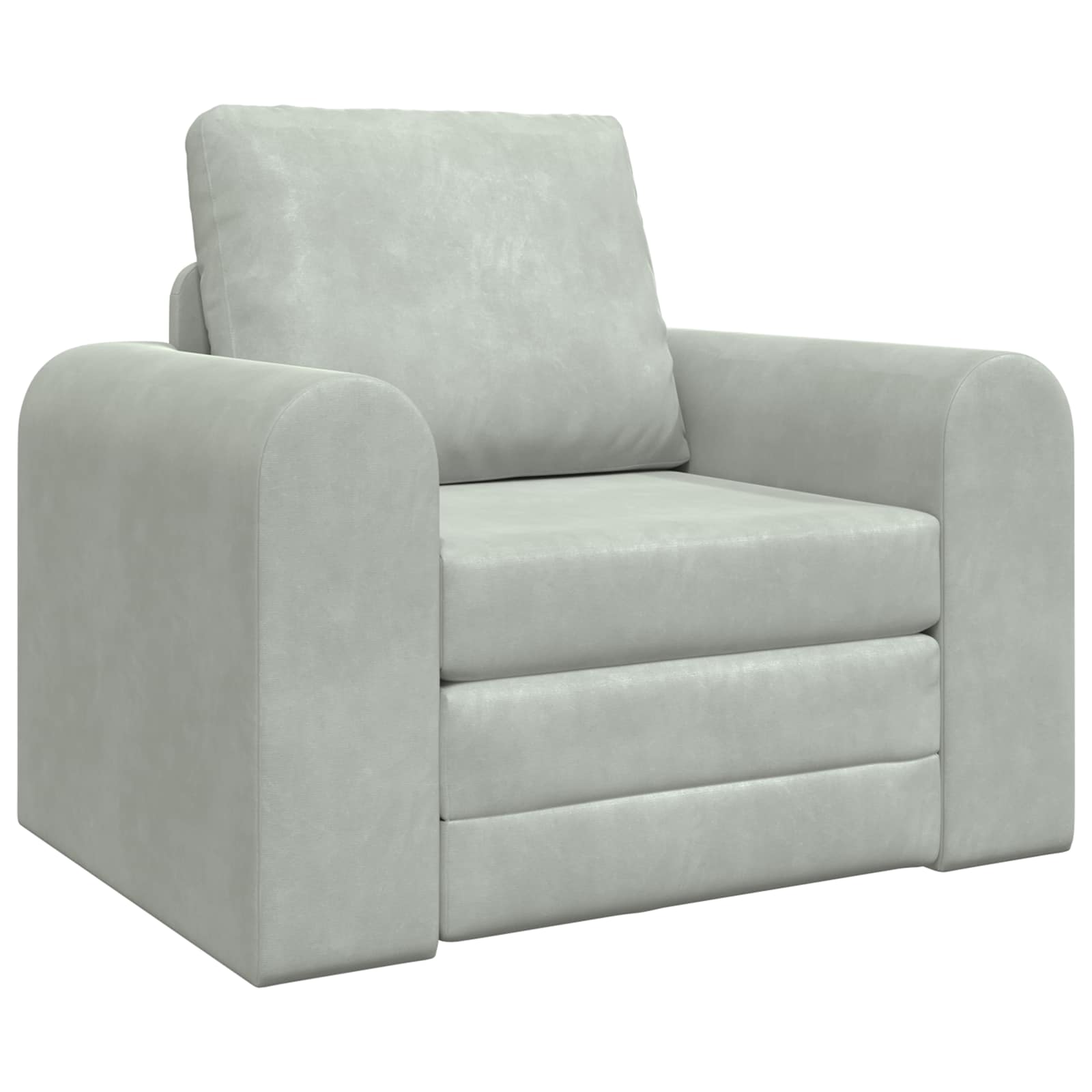 Sammenleggbar Sofa seng Lysegrå 98 x 71 x 83 cm Fløyel - Bilde 2
