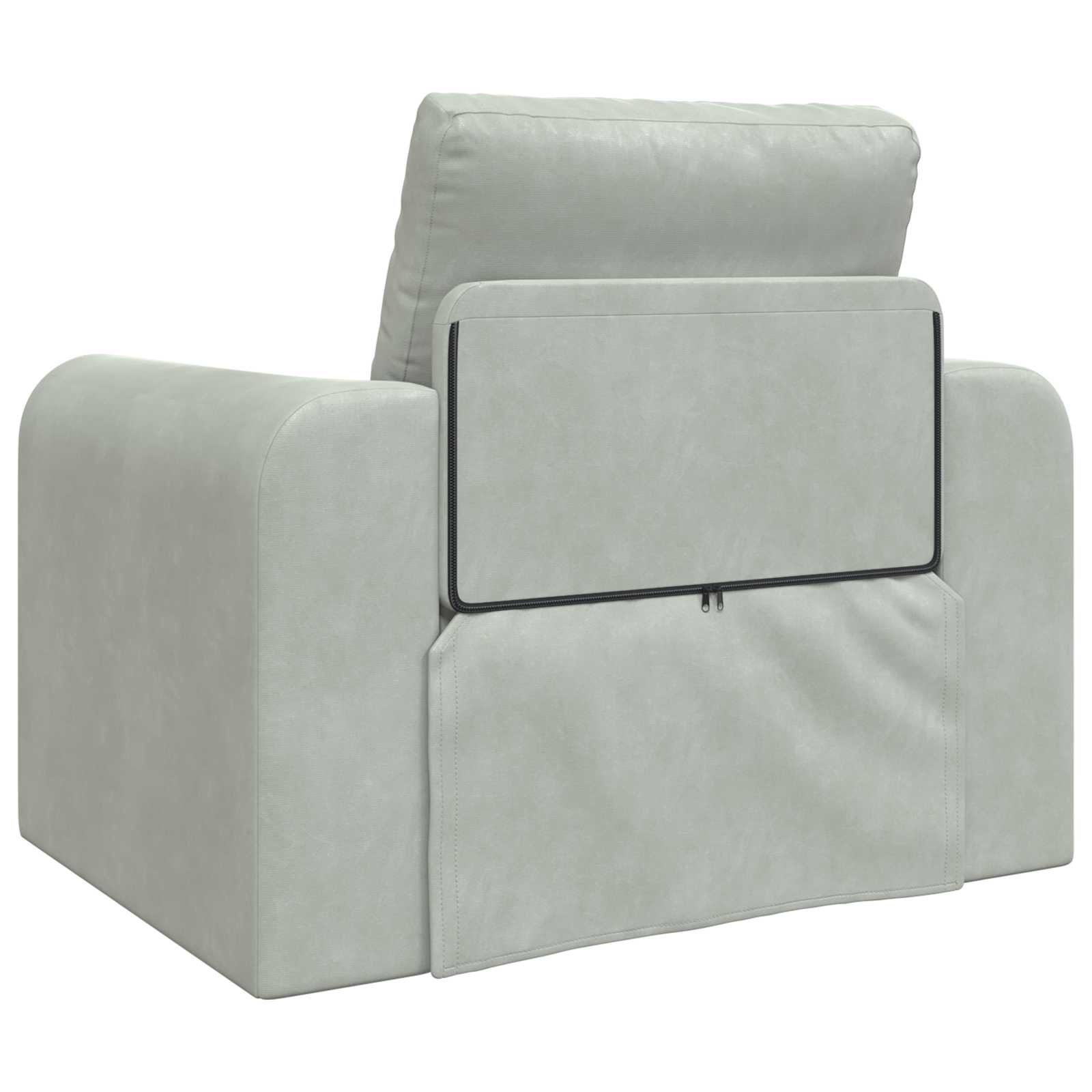 Sammenleggbar Sofa seng Lysegrå 98 x 71 x 83 cm Fløyel - Bilde 7