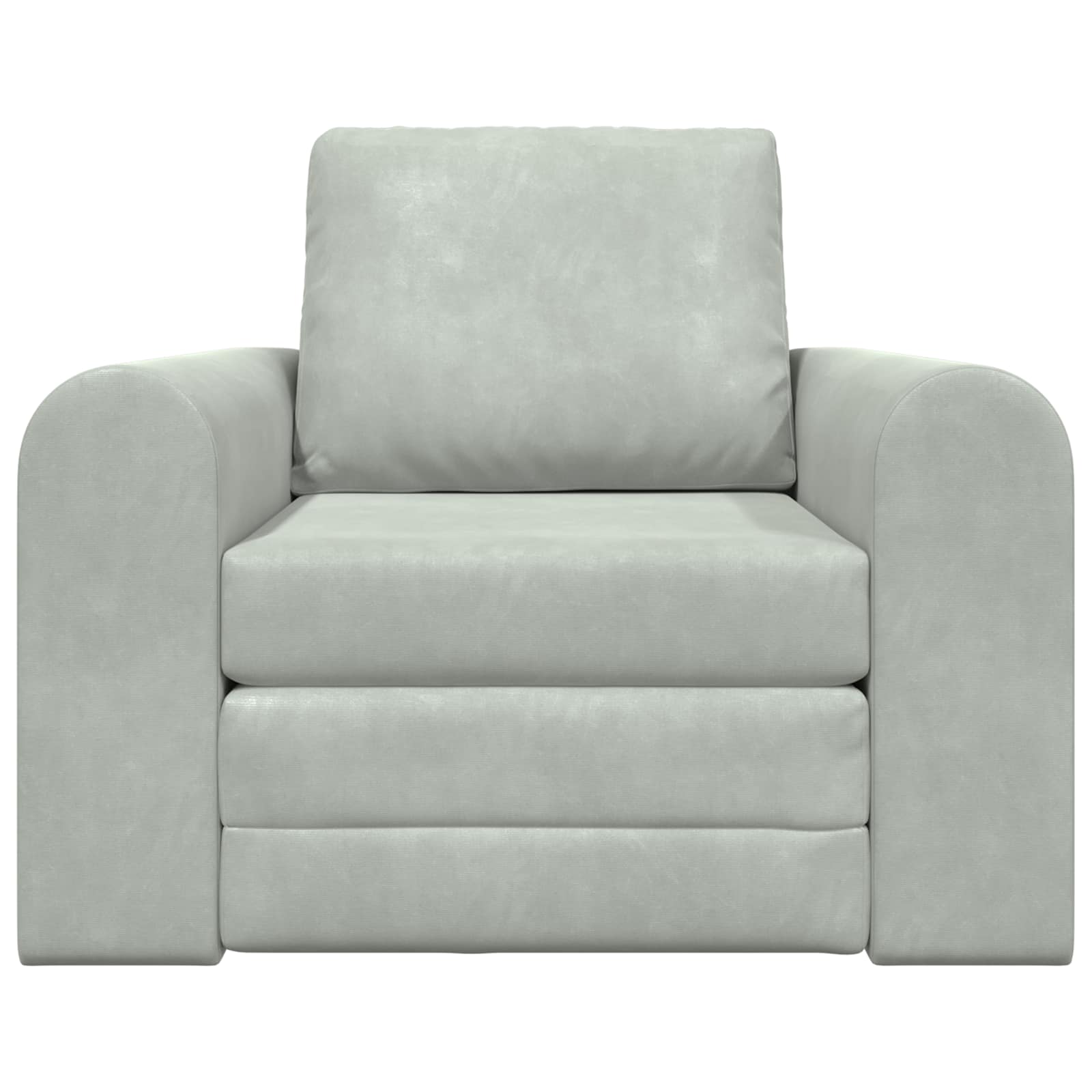 Sammenleggbar Sofa seng Lysegrå 98 x 71 x 83 cm Fløyel - Bilde 5