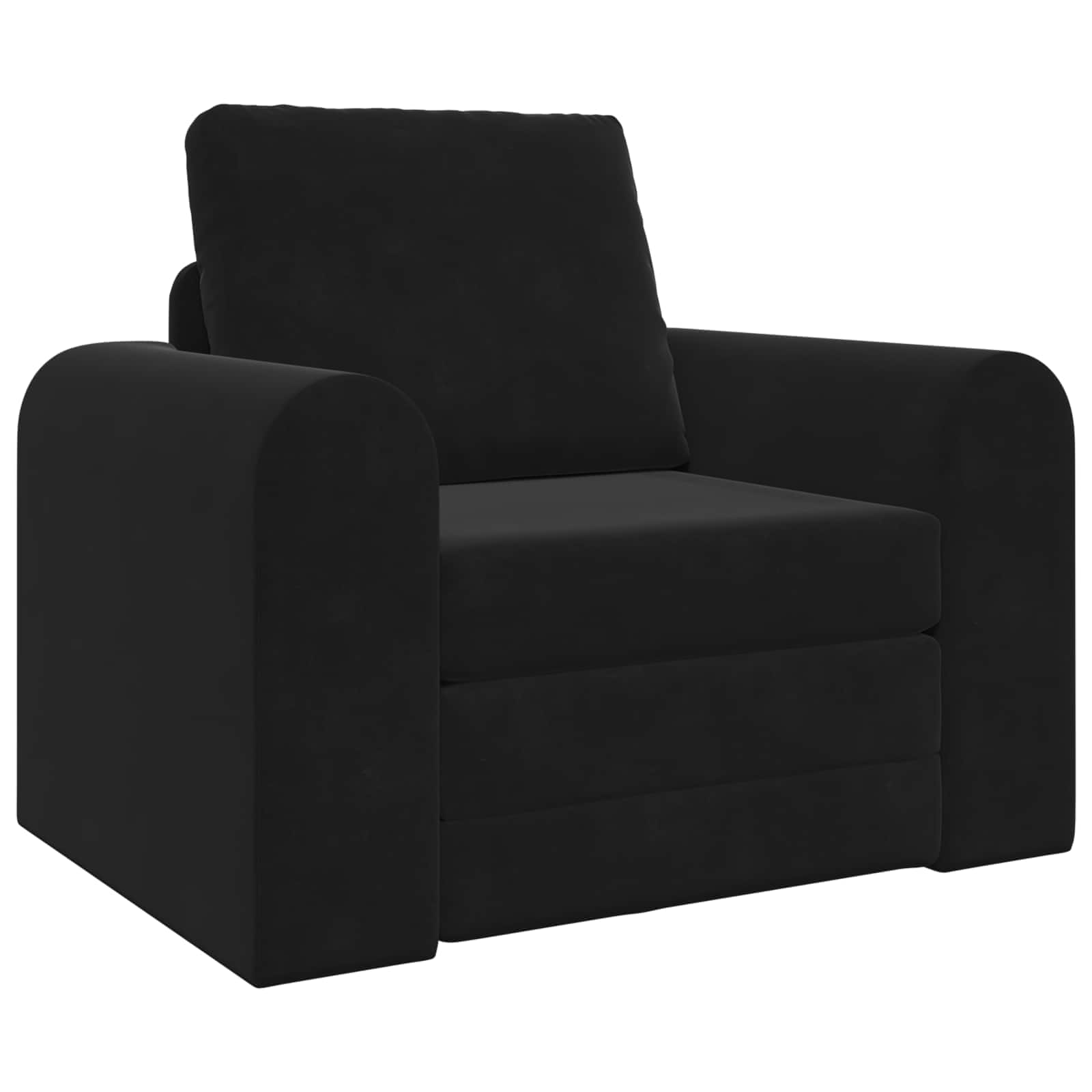 Thumbnail - vidaXL Klappsofa Bett Schwarz 98 x 71 x 83 cm Samt