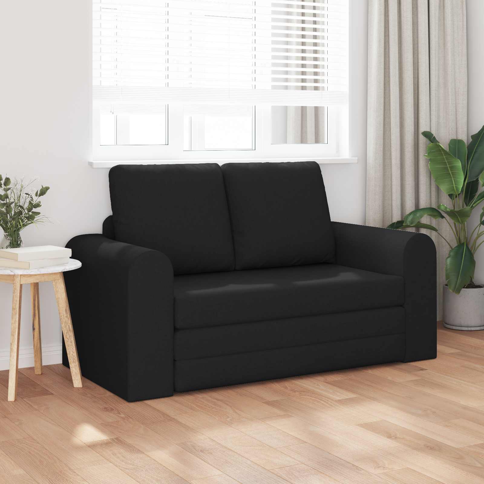 vidaXL Vouwsofa Bed Zwart 148 x 71 x 83 cm Stof