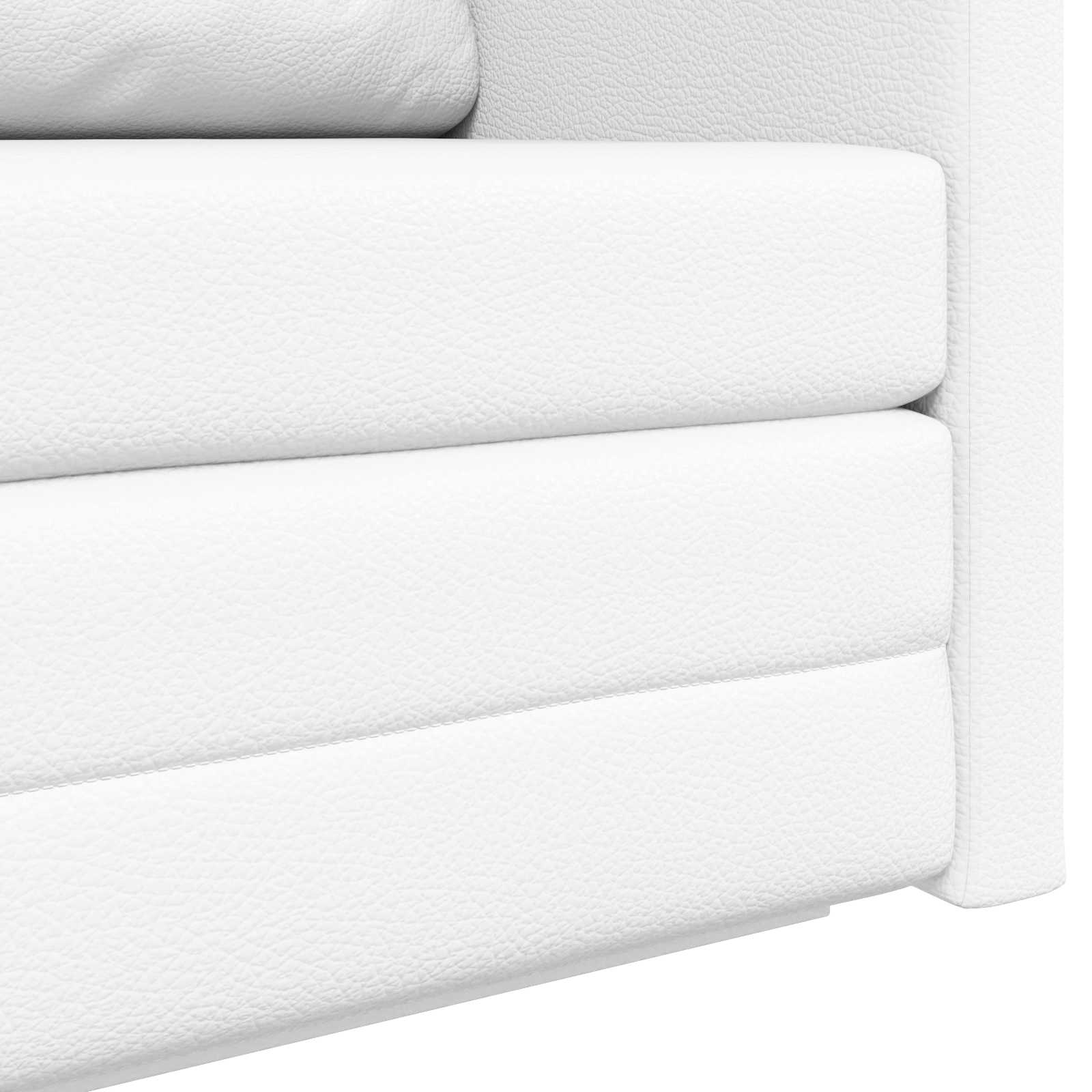 Canapea Pliantă cu Pat Alb 124 x 71 x 78 cm PVC [8]