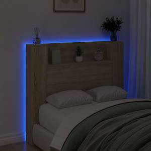 Čelo postele s LED s policí s čelo Sonoma 120 x 16,5 x 103,5 cm - obrázek 4