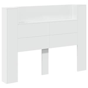 Čelo postele s LED Bílý 140 x 16,5 x 103,5 cm kompozitní dřevo - obrázek 2