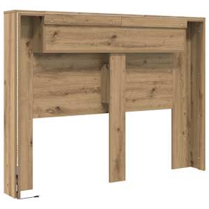 Čelo postele s LED s policí Řemeslný Dub 140 x 16,5 x 103,5 cm - obrázek 7