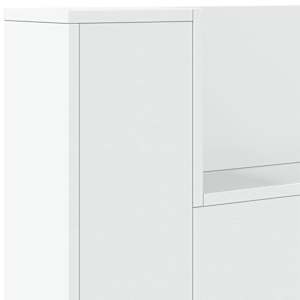 Čelo postele s LED Bílý 160 x 16,5 x 103,5 cm kompozitní dřevo - obrázek 8