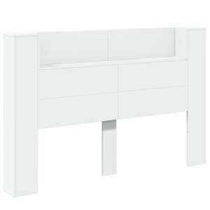Čelo postele s LED Bílý 160 x 16,5 x 103,5 cm kompozitní dřevo - obrázek 2