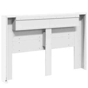 Čelo postele s LED Bílý 160 x 16,5 x 103,5 cm kompozitní dřevo - obrázek 7