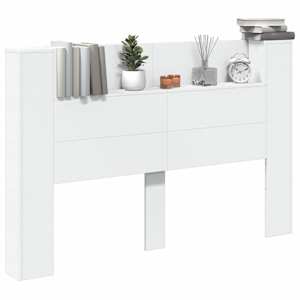 Čelo postele s LED Bílý 160 x 16,5 x 103,5 cm kompozitní dřevo - obrázek 3