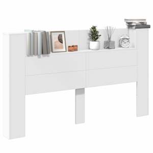 Čelo postele s LED Bílý 180 x 16,5 x 103,5 cm kompozitní dřevo - obrázek 3
