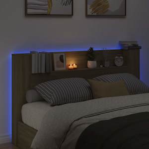 Čelo postele s LED s policí s čelo Sonoma 180 x 16,5 x 103,5 cm - obrázek 4