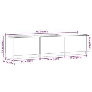 Televizní skříň s LED Bílá 165 x 34 x 40 cm kompozitní dřevo - obrázek 12