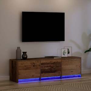 Televizní skříň 140 x 34 x 40 cm Staré dřevo kompozitní dřevo - obrázek 5