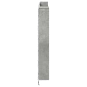 Čelo postele s LED s policí betonová 140 x 16,5 x 103,5 cm - obrázek 6