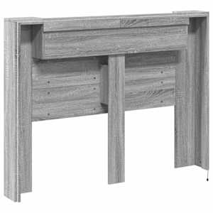 Čelo postele s LED s policí Šedá Sonoma 140 x 16,5 x 103,5 cm - obrázek 7