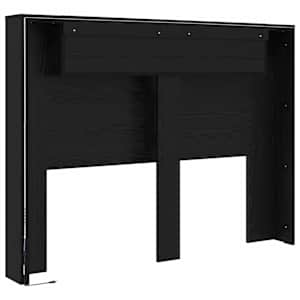 Čelo postele s LED s policí Černý Dub 140 x 16,5 x 103,5 cm - obrázek 7